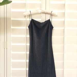 Vintage 90’s metallic slate mini dress